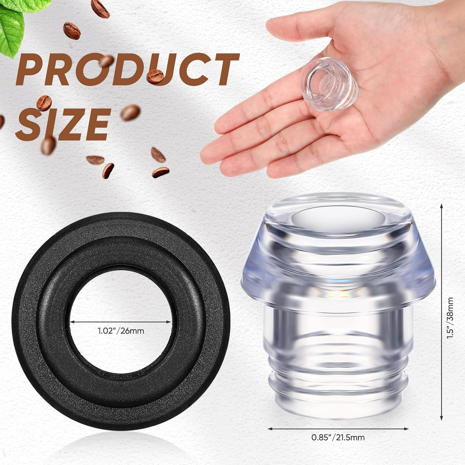 2 Sets Percolator Parts Top and Washer Ring Compatible with Farberware Yosemite