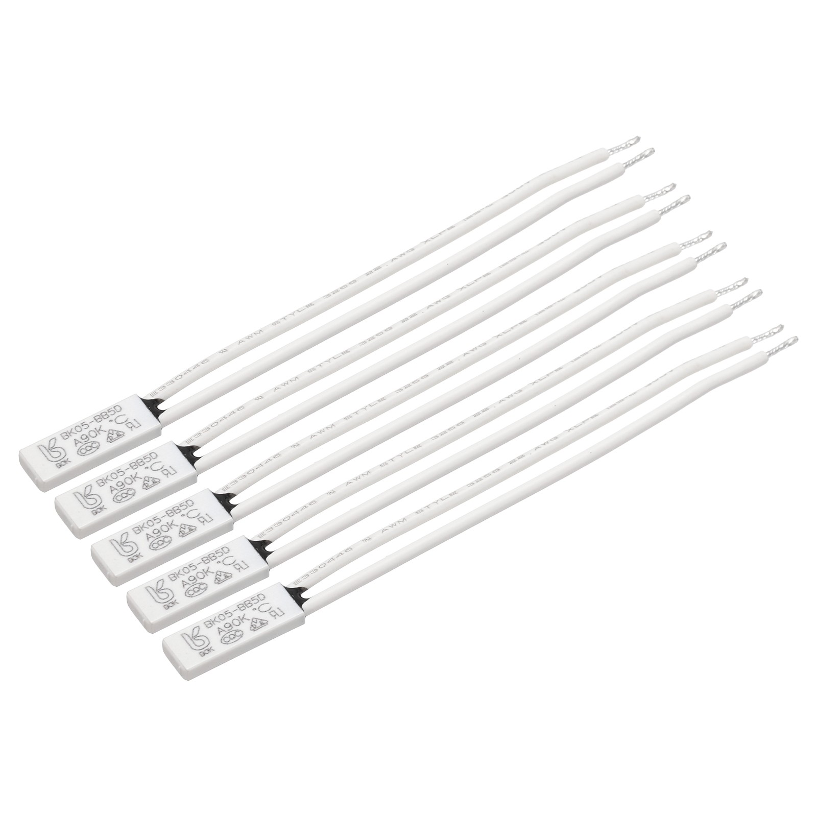 5Pcs KSD9700 Thermostat, 90C N.O 2A Bimetal Normally Open Thermal Protector