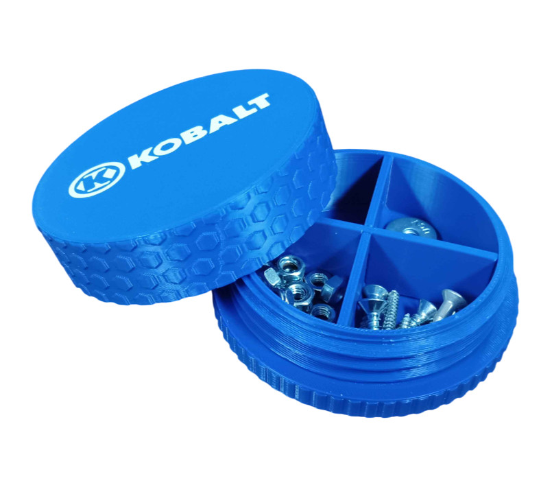 Kobalt Tools Threaded Container – Screw & Parts Storage Box , Heatproof Plastic