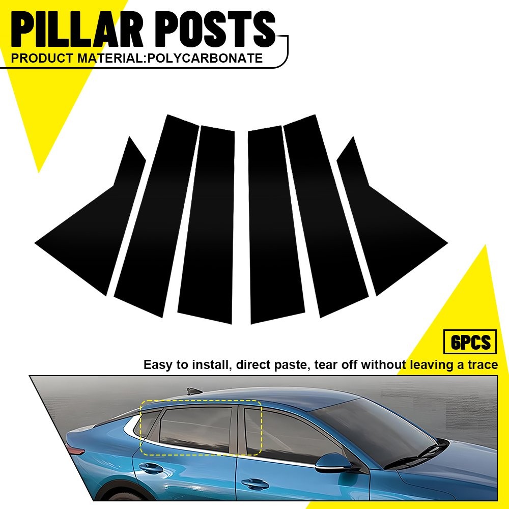 Fits 2019 20-2024 Kia Forte K3 Sedan Pillar Post Door Window Trim Cover Set EAQ