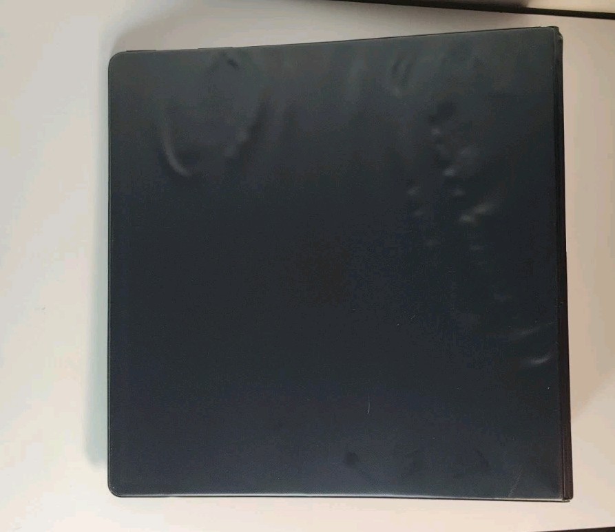 Vtg 1980s IBM Binder - 4" 3 Ring Black Vinyl Computer Tech