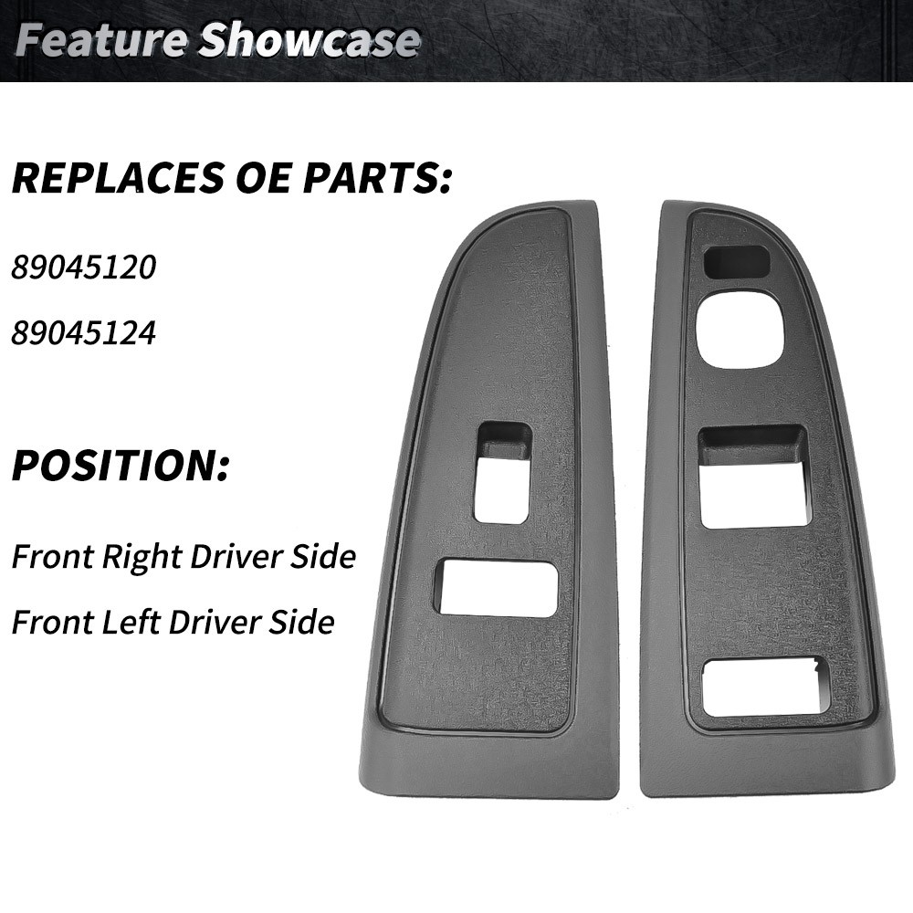 Pair Power Window Switch Bezel for Chevy Silverado Cadillac GMC Left Right Side