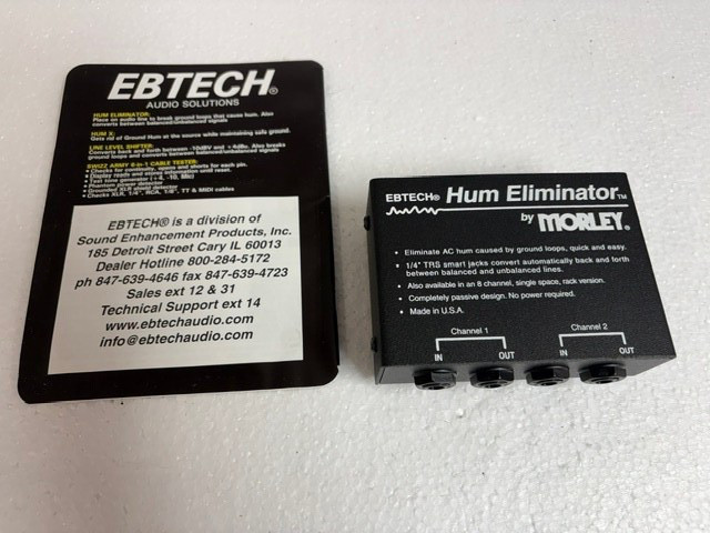Ebtech Hum Eliminator 2 Channels with TRS Inputs and Outputs