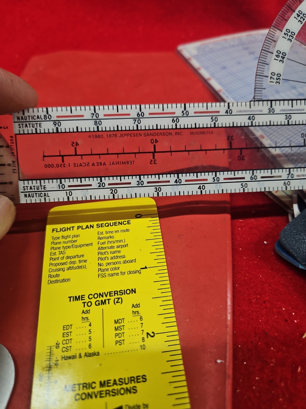 2 1982 cpc Flight Computer Piper Cessna Protractor Navigation Pilot Aviation Lot