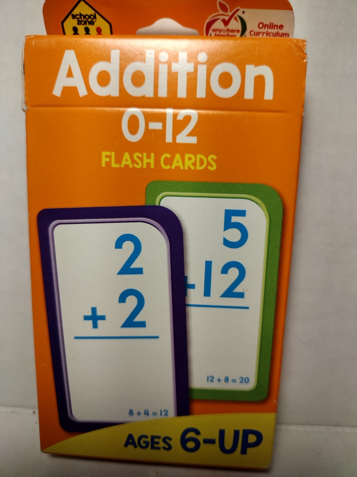 School Zone Addition 0-12 Flash Cards Deck Home School Math Age 6+