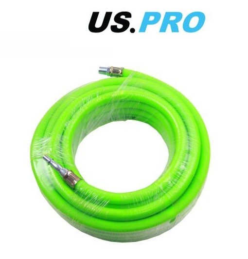 US PRO Air Hose 8MM x 10M 32ft Air Line Rubber Hose Compressor 1/4" BSP 8174