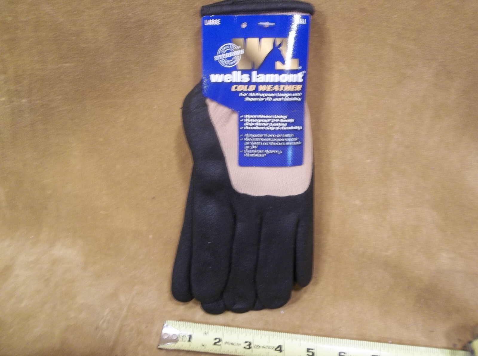 Insulated Cold Weather Large Brown Gloves Coated Flexible
