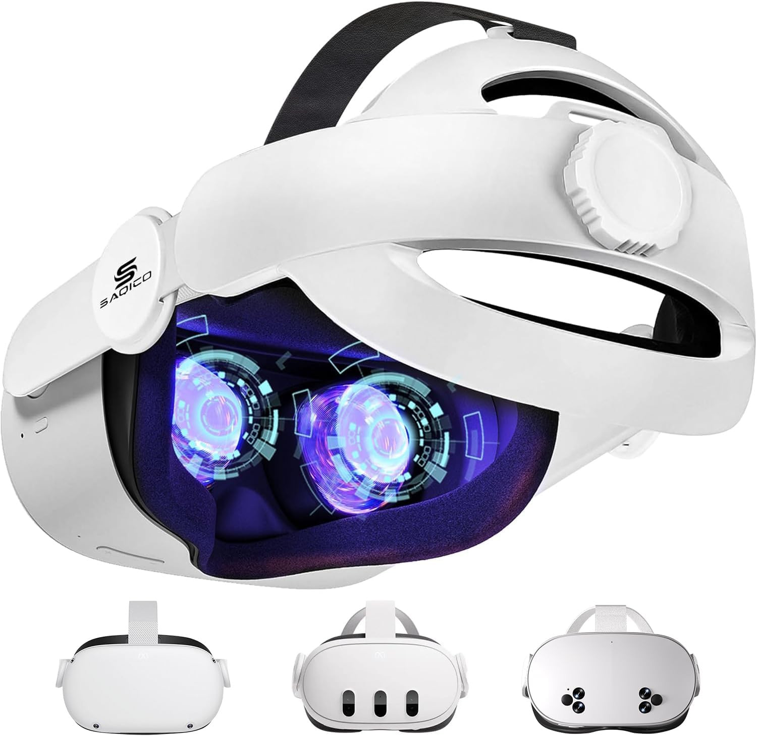 Head Strap for Meta Quest 3/Quest 3S, Vr Accessories with Adjustable Elite Heads