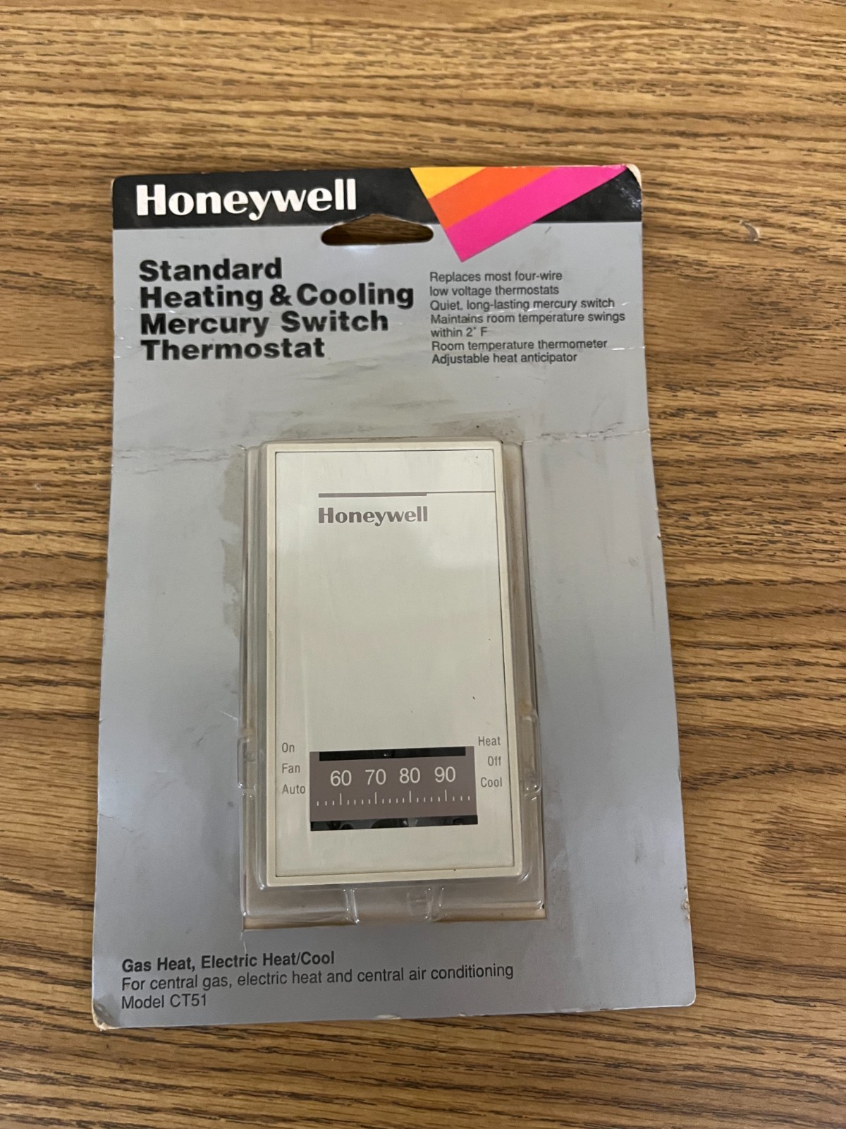 HONEYWELL CT51 Non Programmable Thermostat Heating & Cooling System~New Sealed