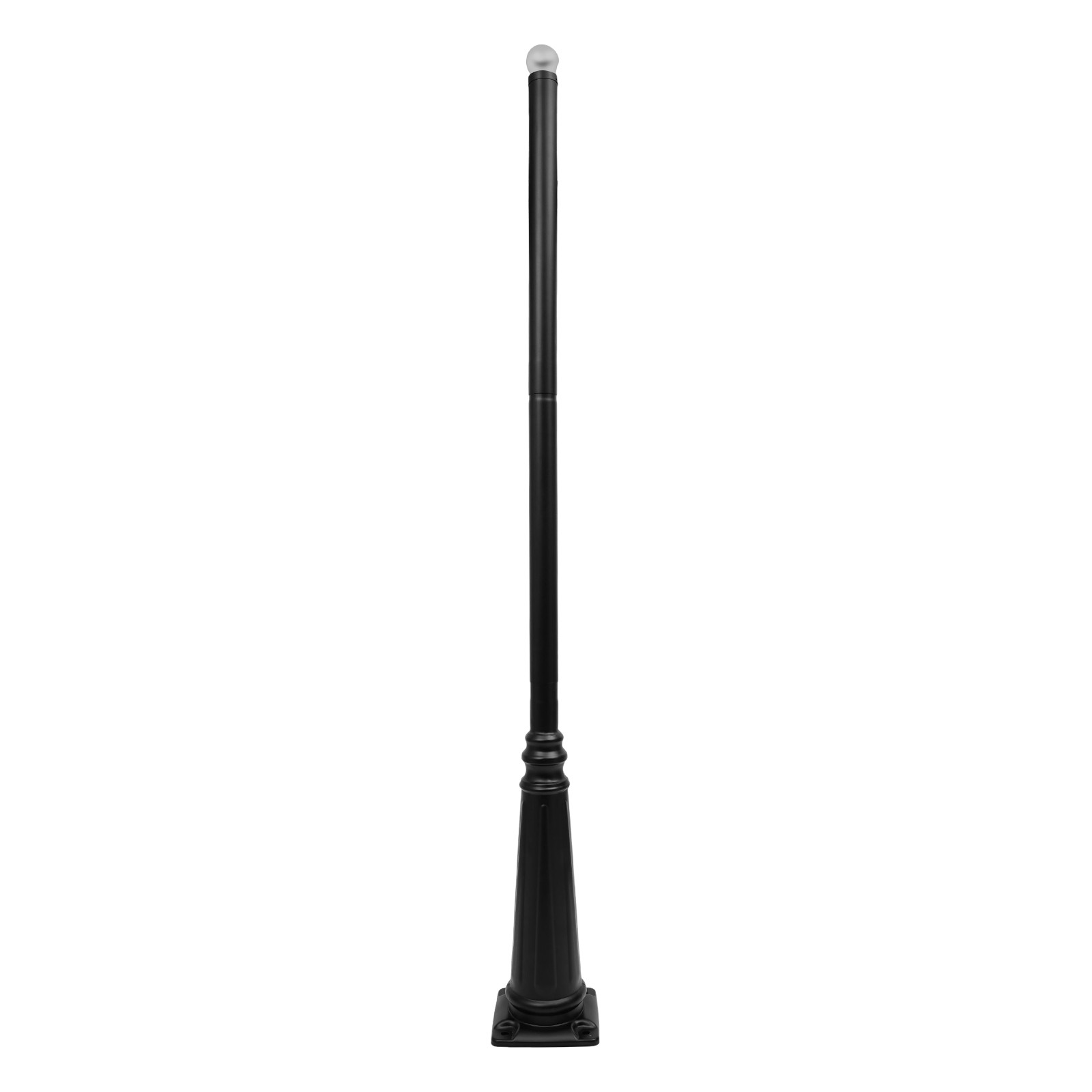 Outdoor Split Street Light Pole, Durable Iron Lamp Post for Stability Black New