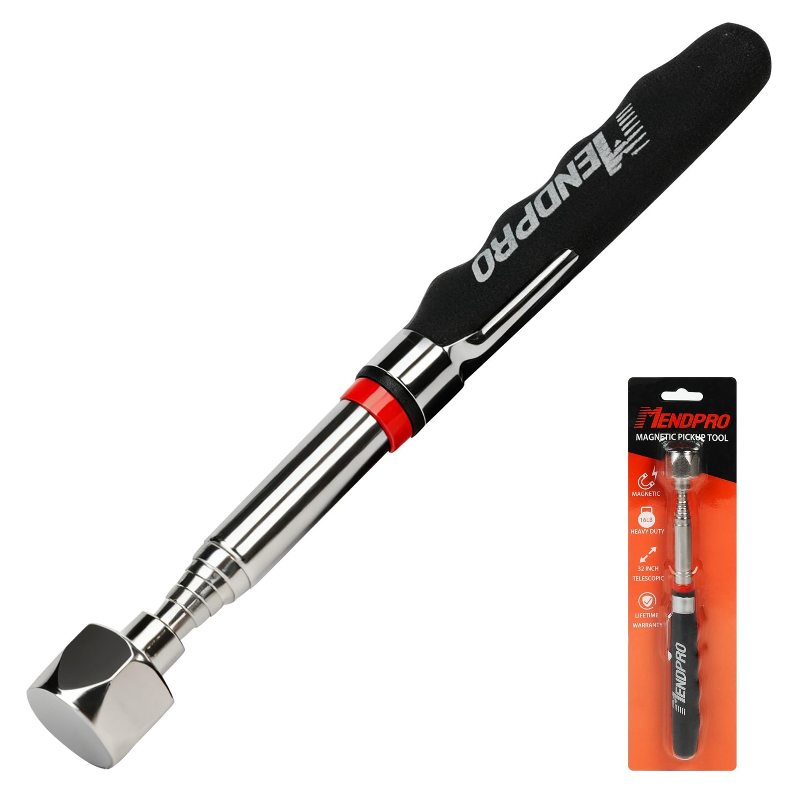 Telescoping Magnetic Pickup Tool, 32" Extendable 16LB Strong Magnet Stick Tel...