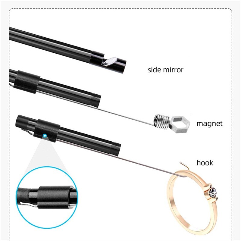 6LED USB Snake Endoscope Borescope HD Inspection Camera For Android Type C
