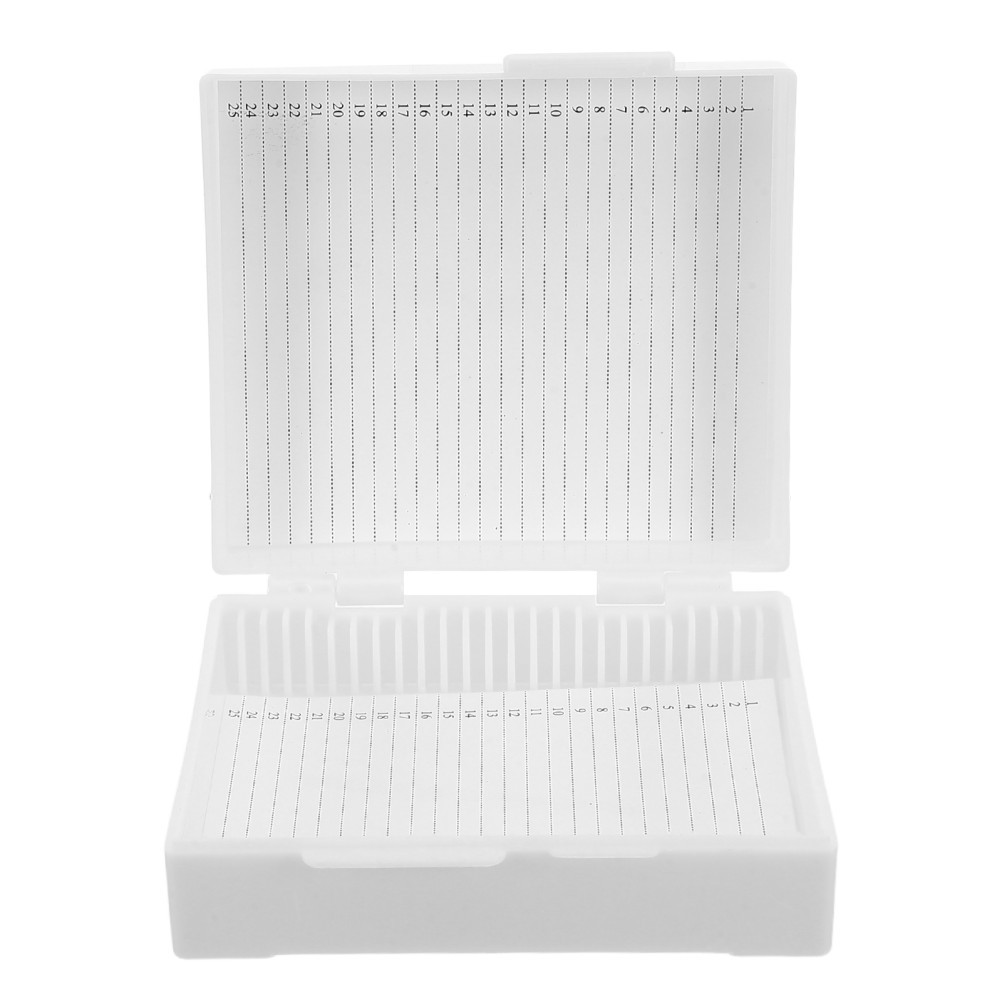 Microscope Slide Case Accessories Storage Organizer Plastic Rectangle Holder