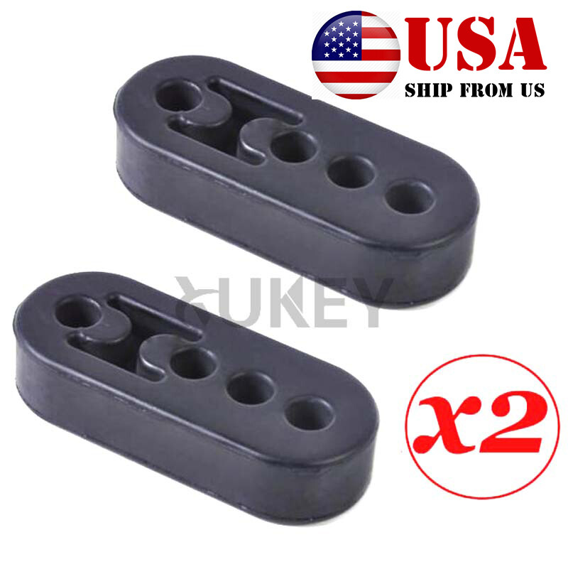 2pcs Heavy Duty Universal Car Rubber Exhaust Hanger Pipe Hanger Replacement