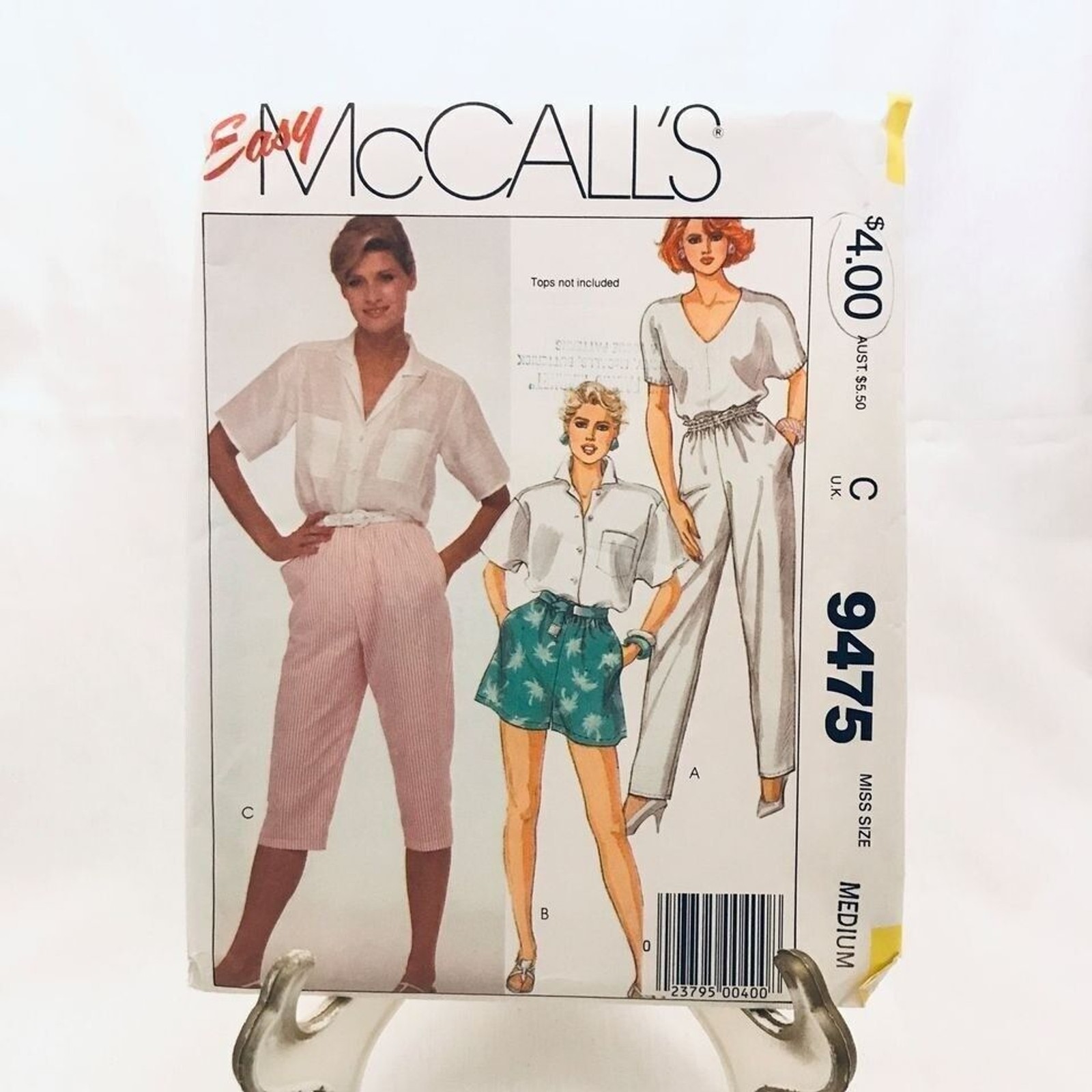 #9475 McCalls womans pants shorts sewing pattern size M
