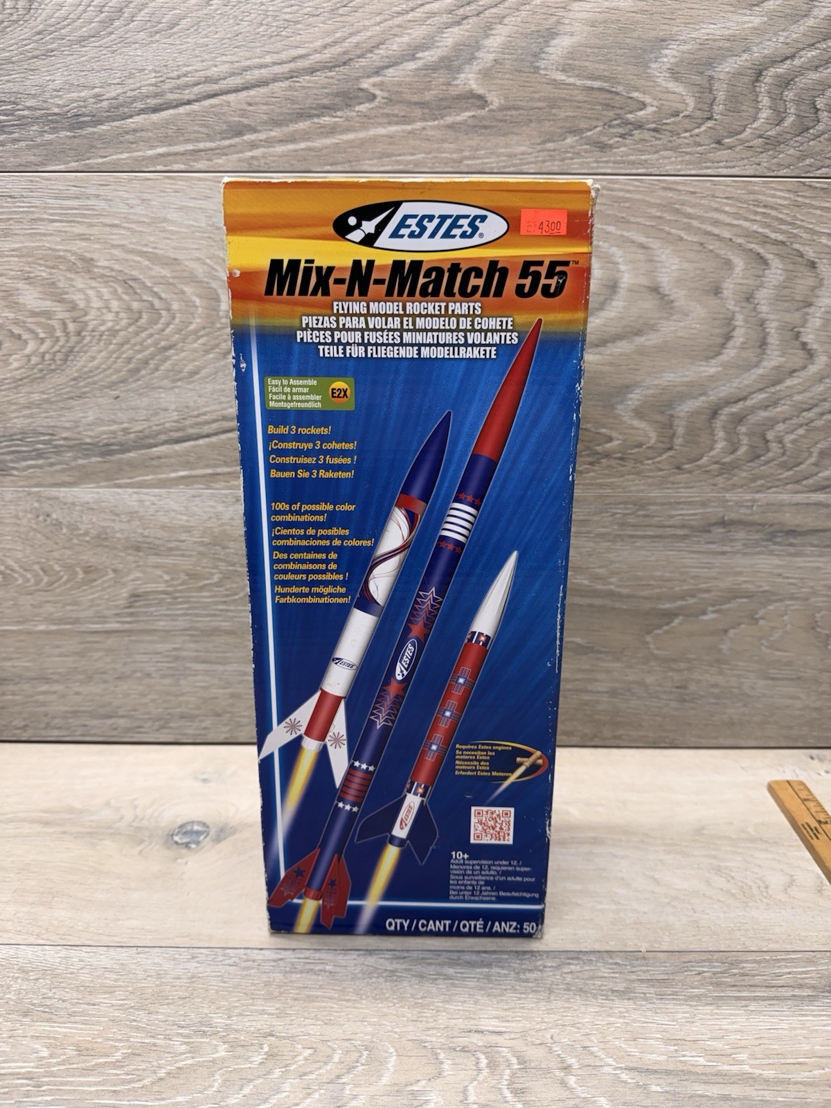 Estes Mix-N-Match 55 - Flying Model Rocket Parts, 50 Parts For 3 Rockets - New