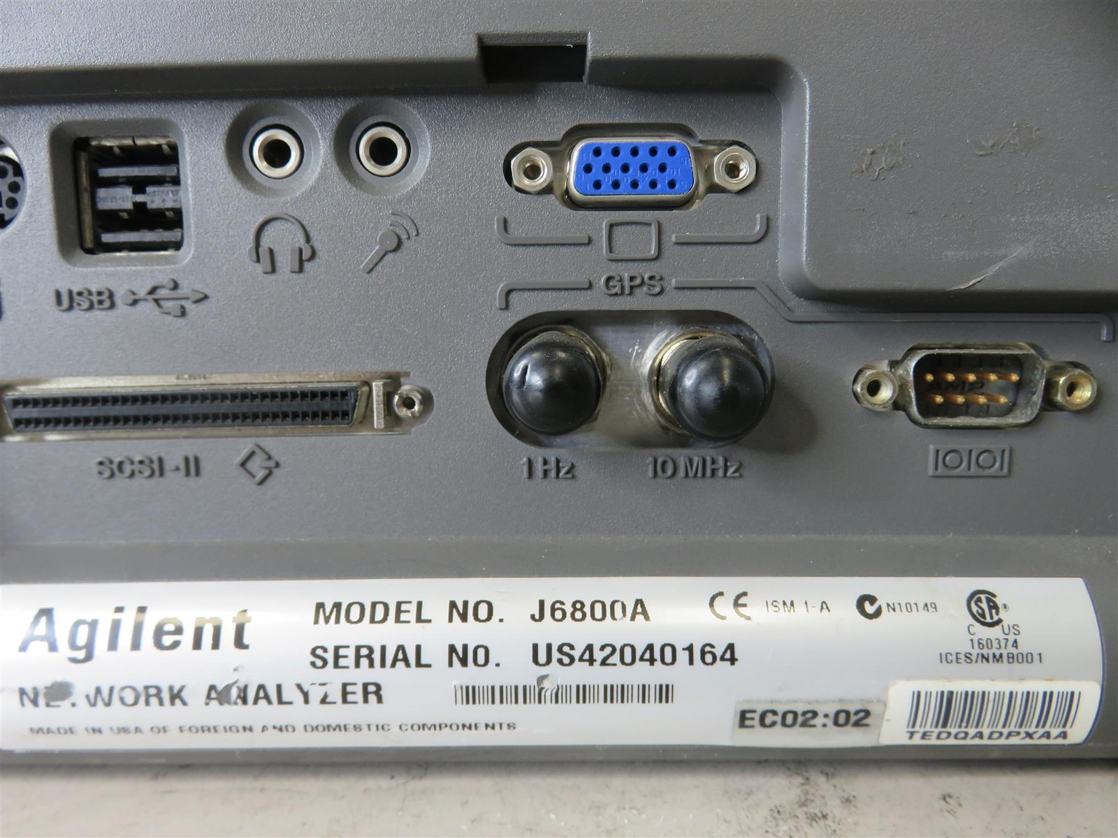 AGILENT J6800A NETWORK ANALYZER - Free Shipping