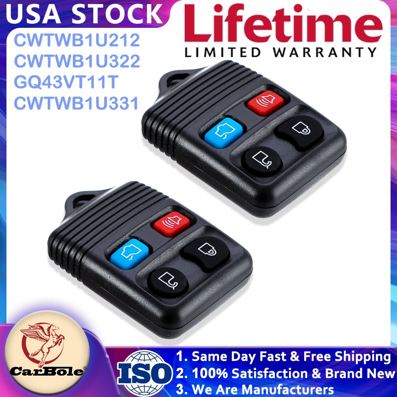 Keyless Entry Remote Control Car Key Fob Clicker Transmitter For Ford Lincoln 2X