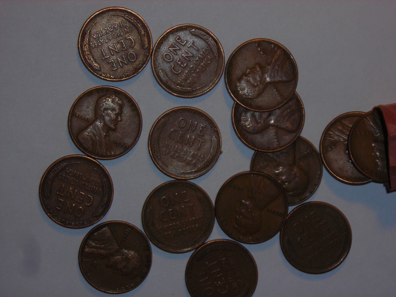 wheat penny lot 1939 FULL ROLL OF 50 CENTS ABOVE AVG 1939-P LINCOLN CENT #1