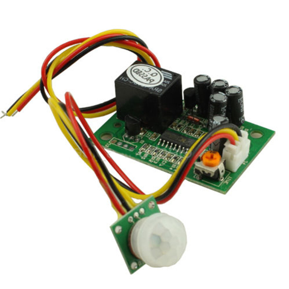 12V PIR IR Pyroelectric Infrared Module Adjustable Relay Output Sensor