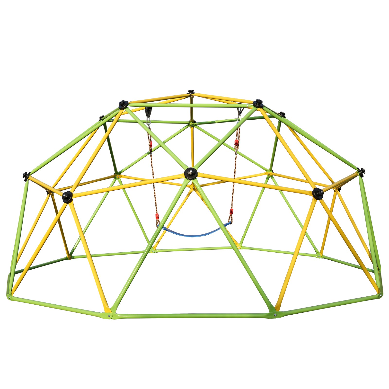 10 FT Climbing Dome for Kids Jungle Gym Park Dome Climber With Swing Playground