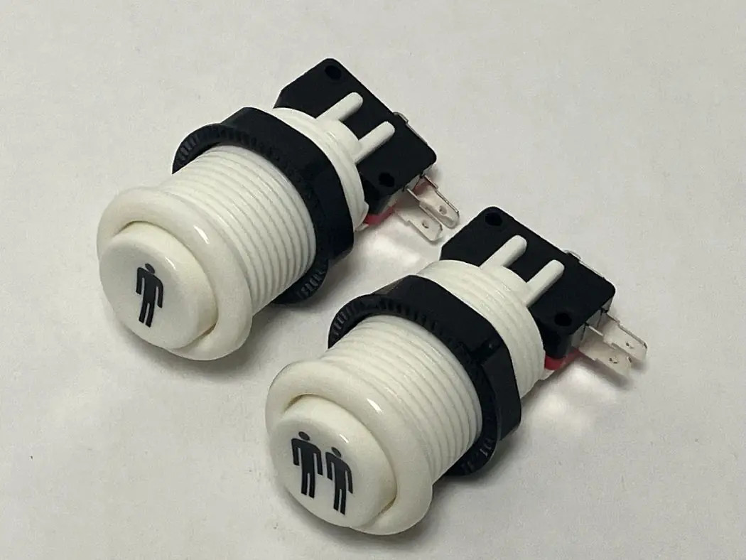 Player 1 and 2 START Push Buttons with Horizontal Microswitches for Arcade Games