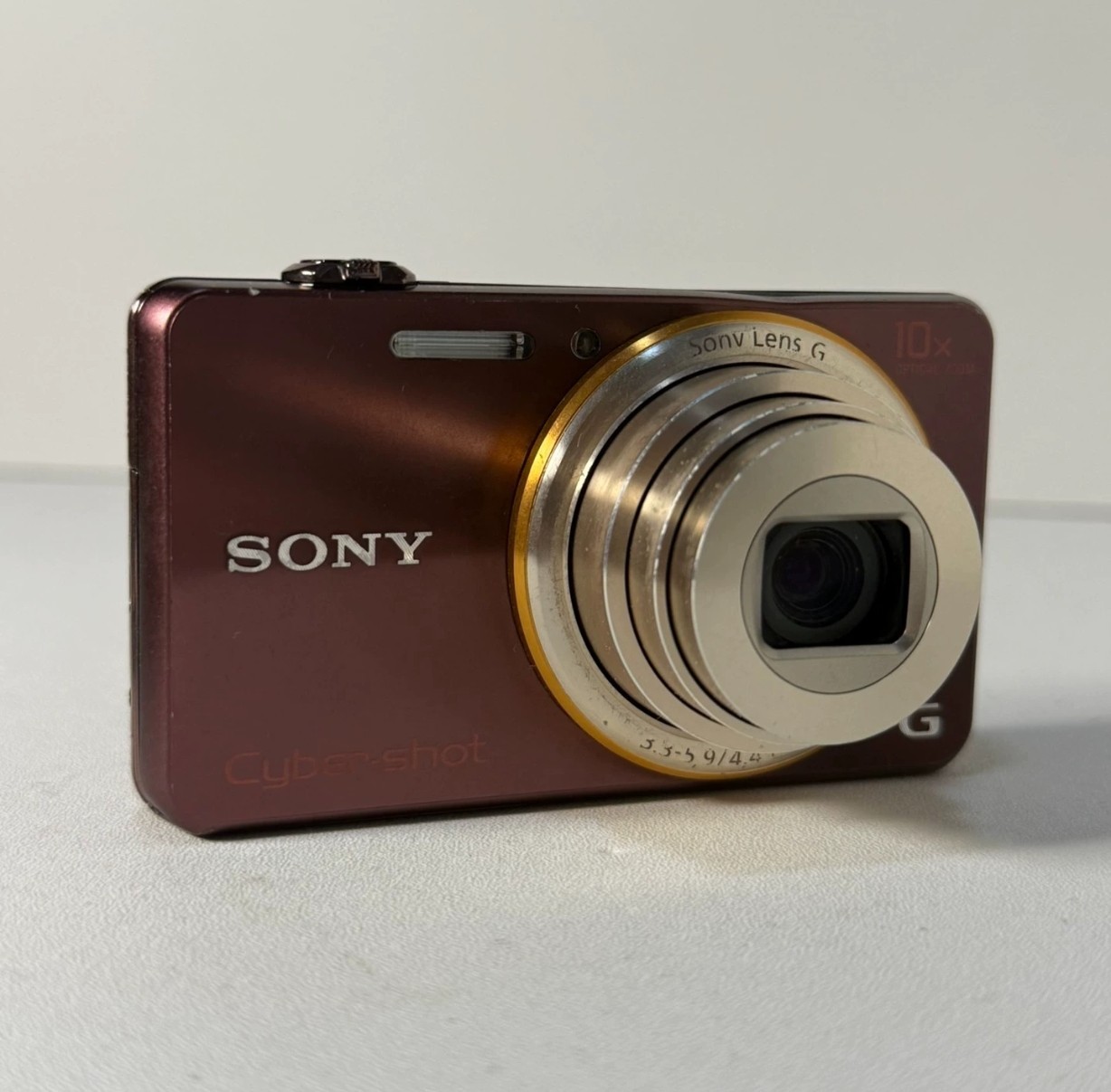 SONY Cyber-shot DSC WX100 Brown 18.2MP Vintage Digital Camera &Battery Tested