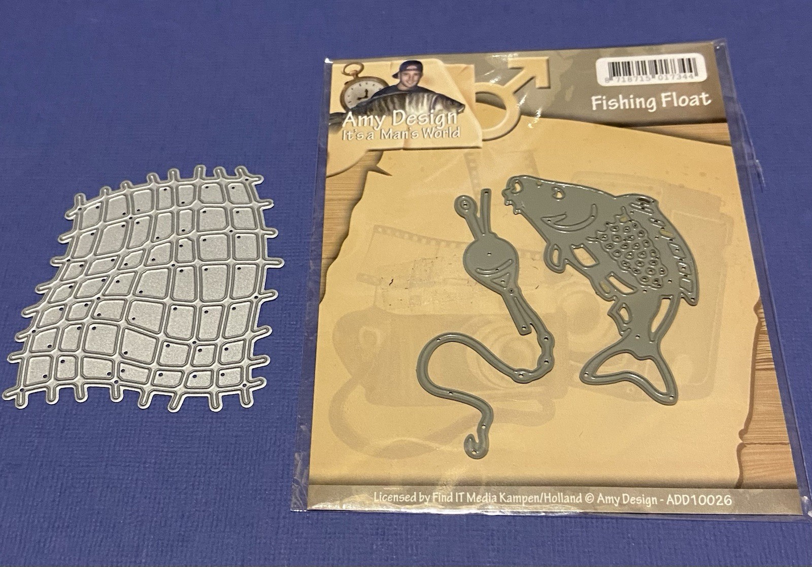Fishing Float, Fish & Net Metal Dies-Preowned-Gently Used-Amy Design & No Brand