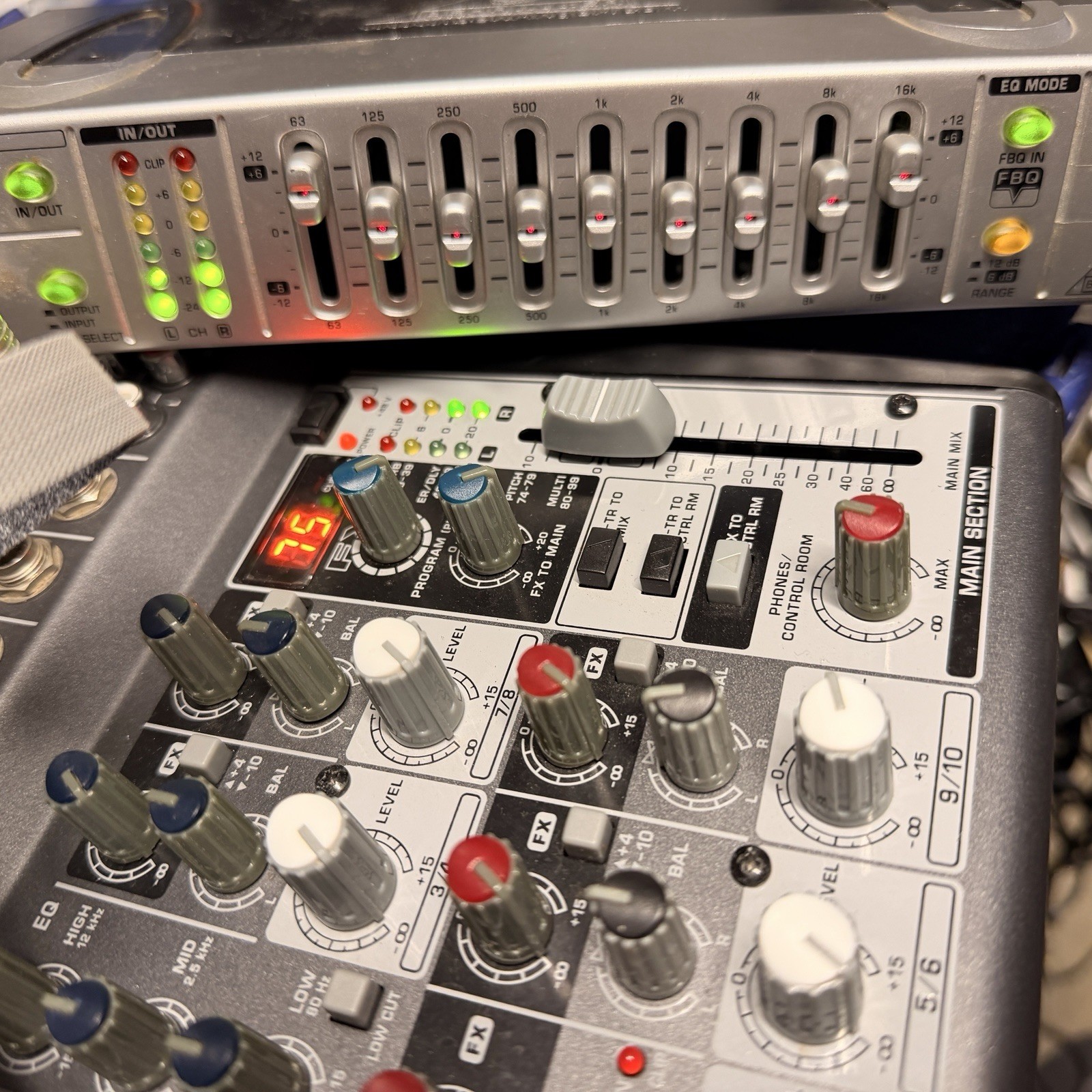 Behringer Equalizer FBQ800 Mini FBQ, Tested & Working.