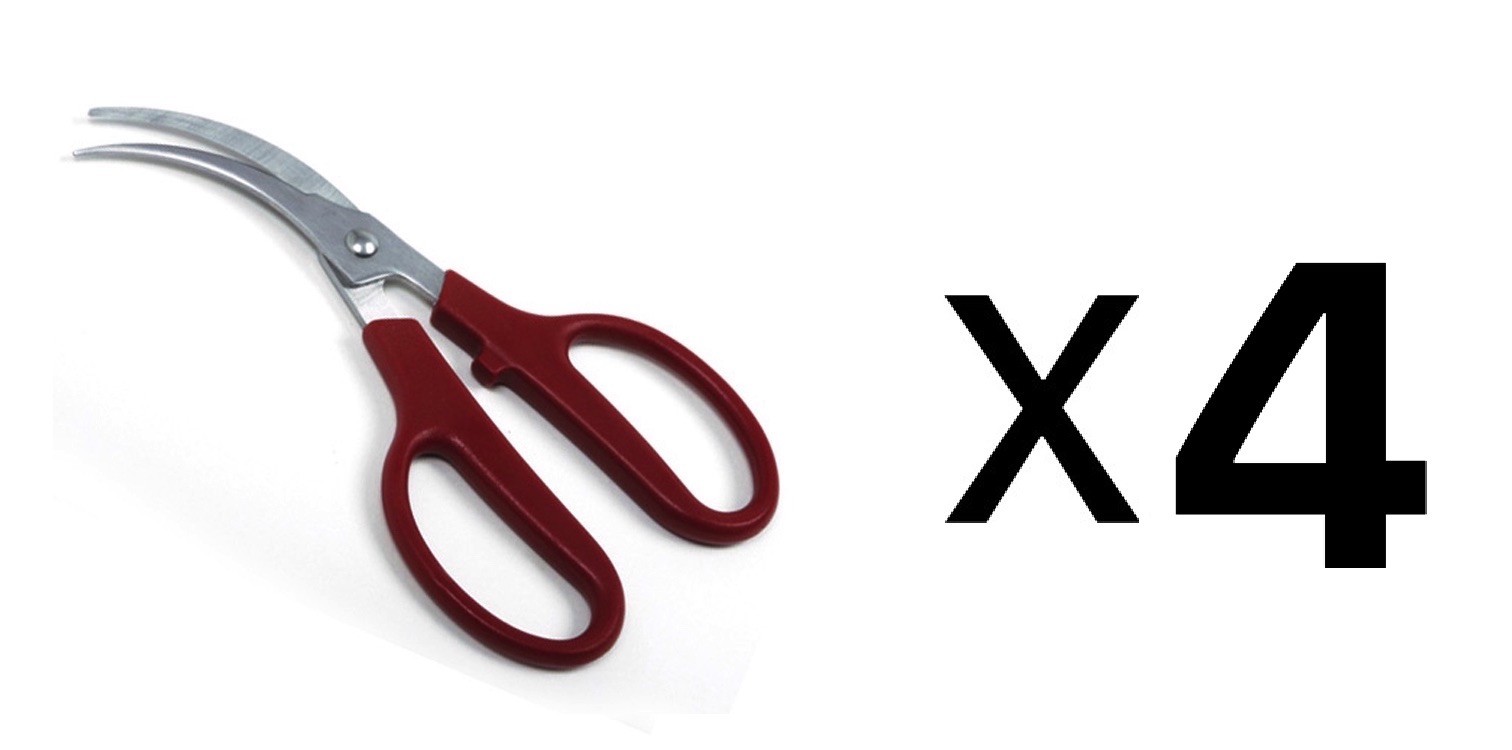 Norpro Shrimp/Prawn Peeler Deveiner Stainless Steel Curved Blade (4-Pack)