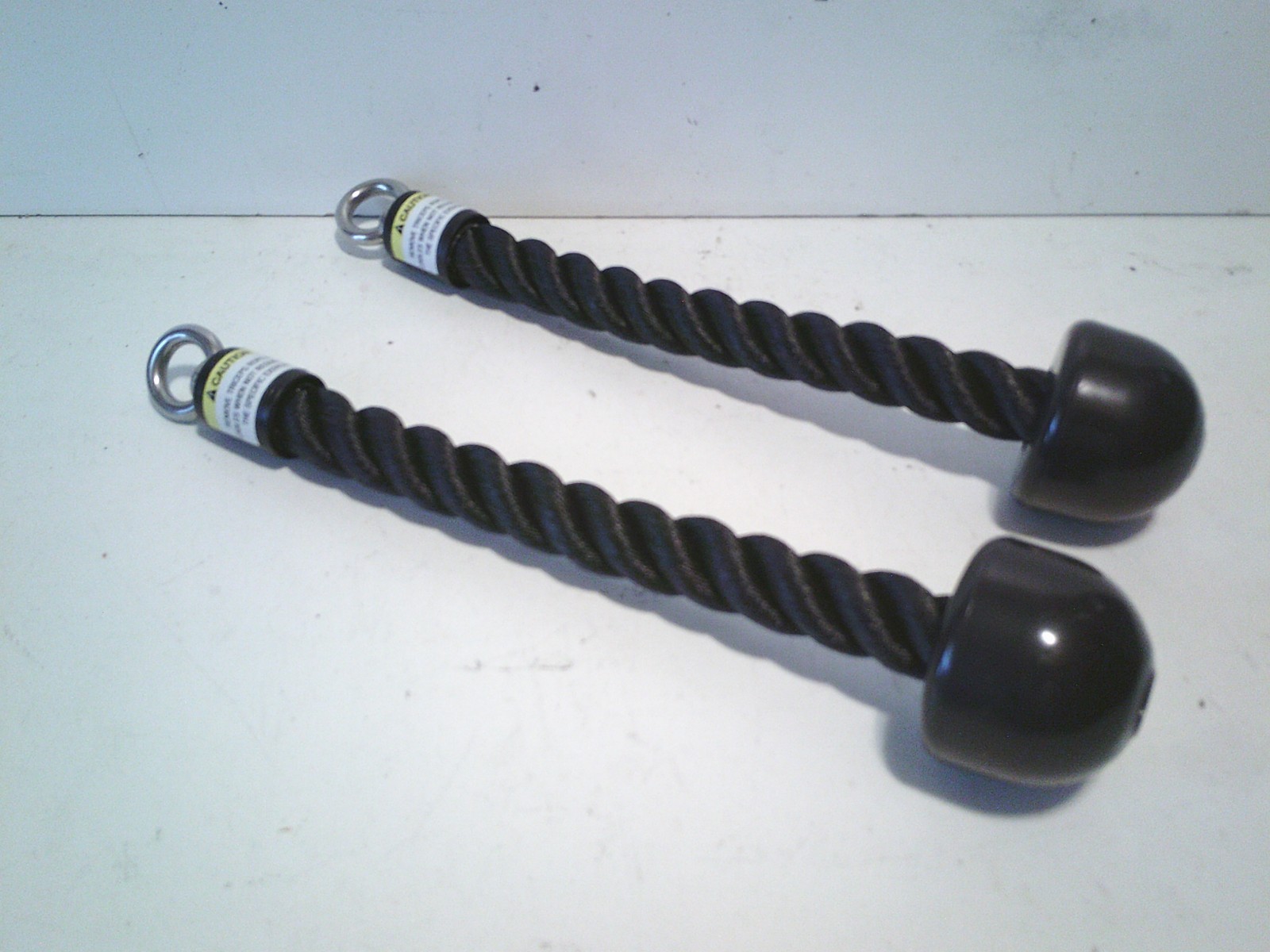 Two Clean 14" Pull Down Knob Ropes for Cable Weight Machines FREE SHIPPING