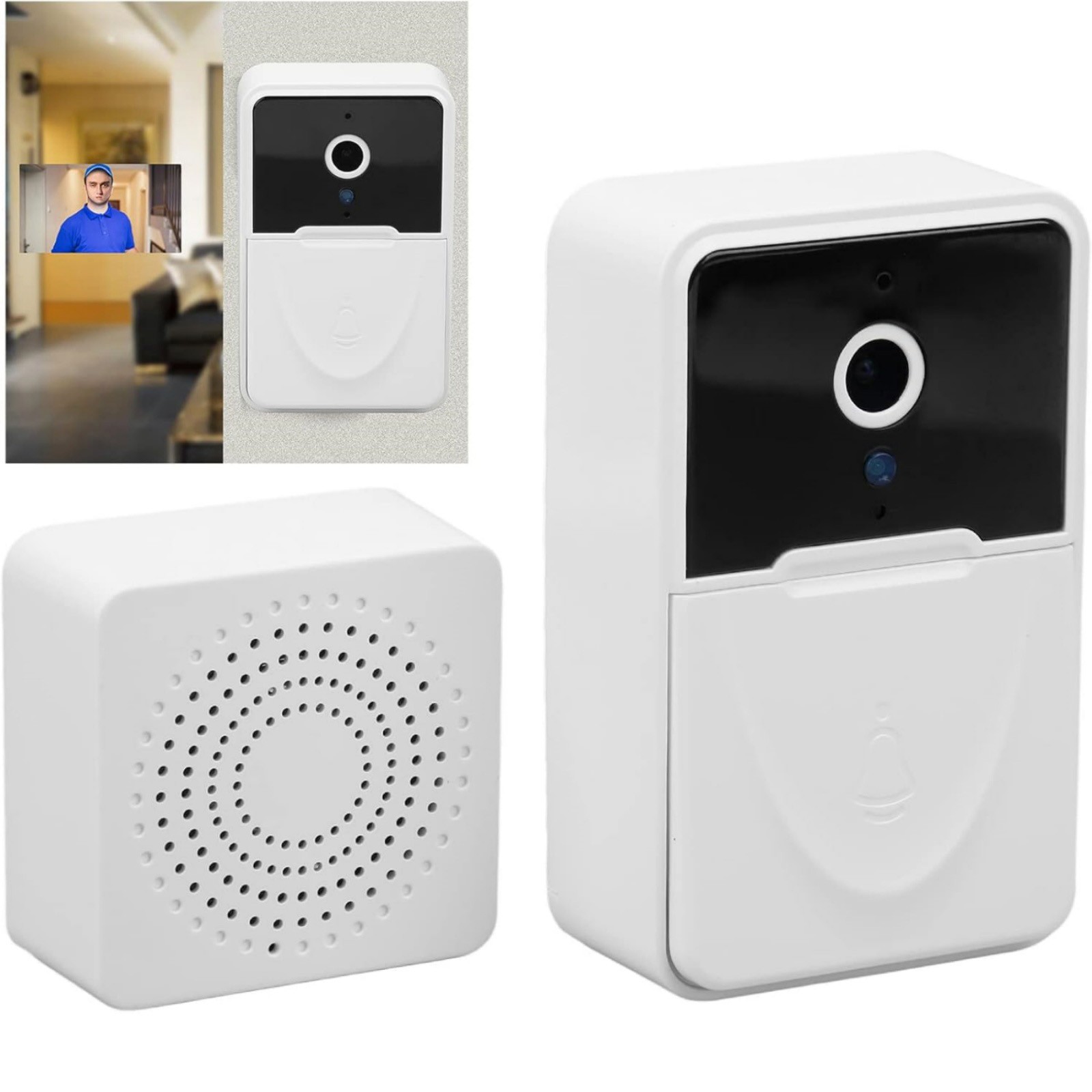 WiFi Security Doorbell Camera Wireless Video Intercom Night Vision HD System