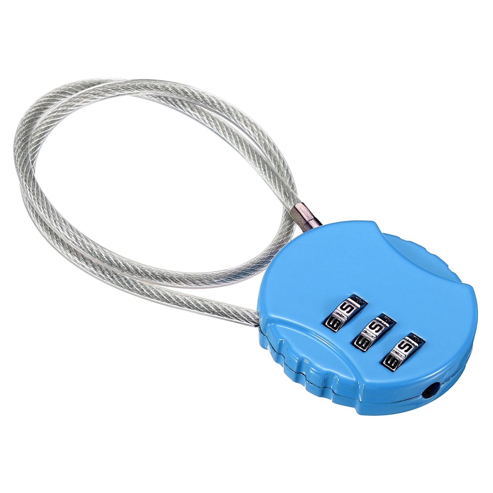 Small Combination Lock 11.8 Inch, 1 Pack 3 Digit Padlock for Locker, Light Blue