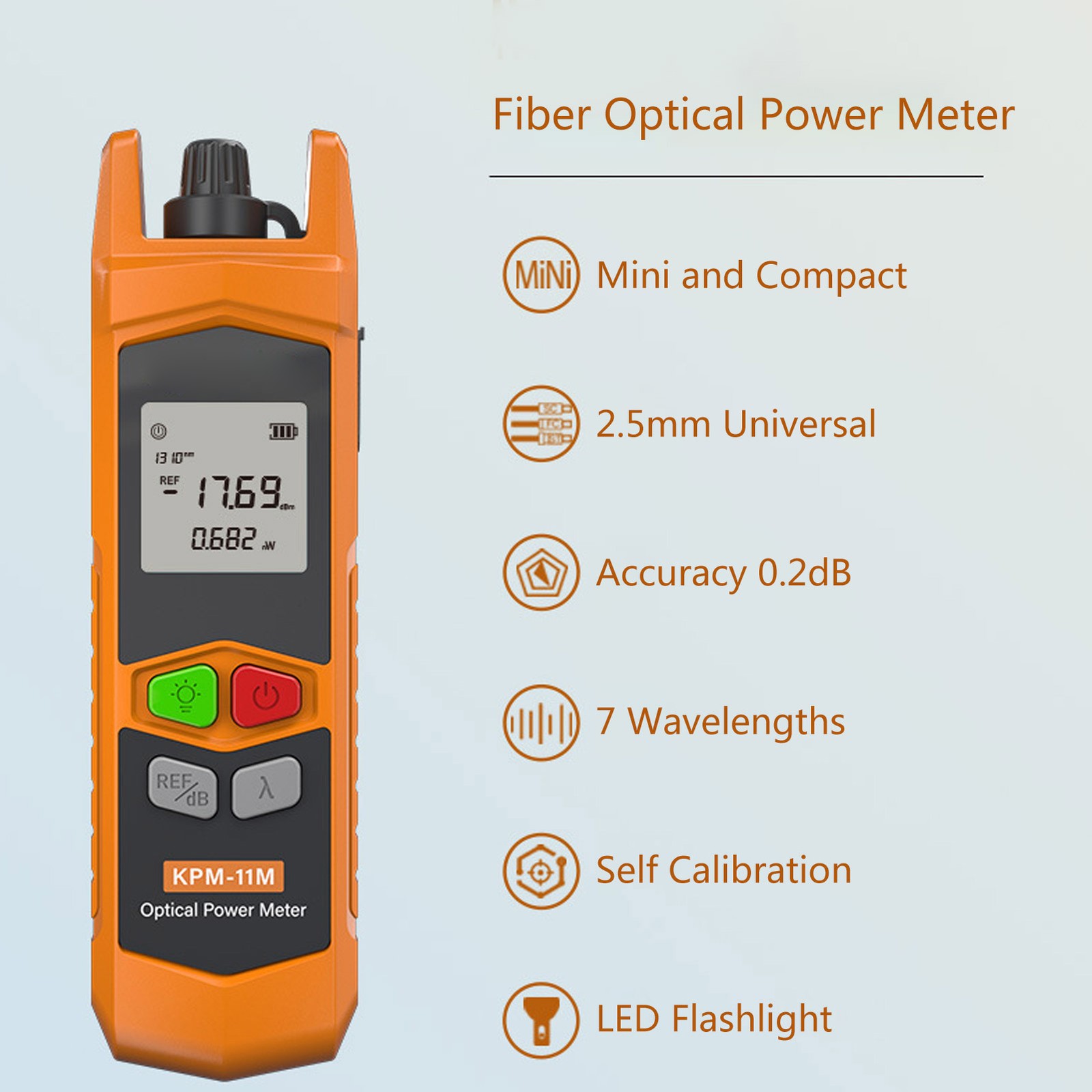1 Mini Optical Power Meter High Precise Tester For Fiber Optics