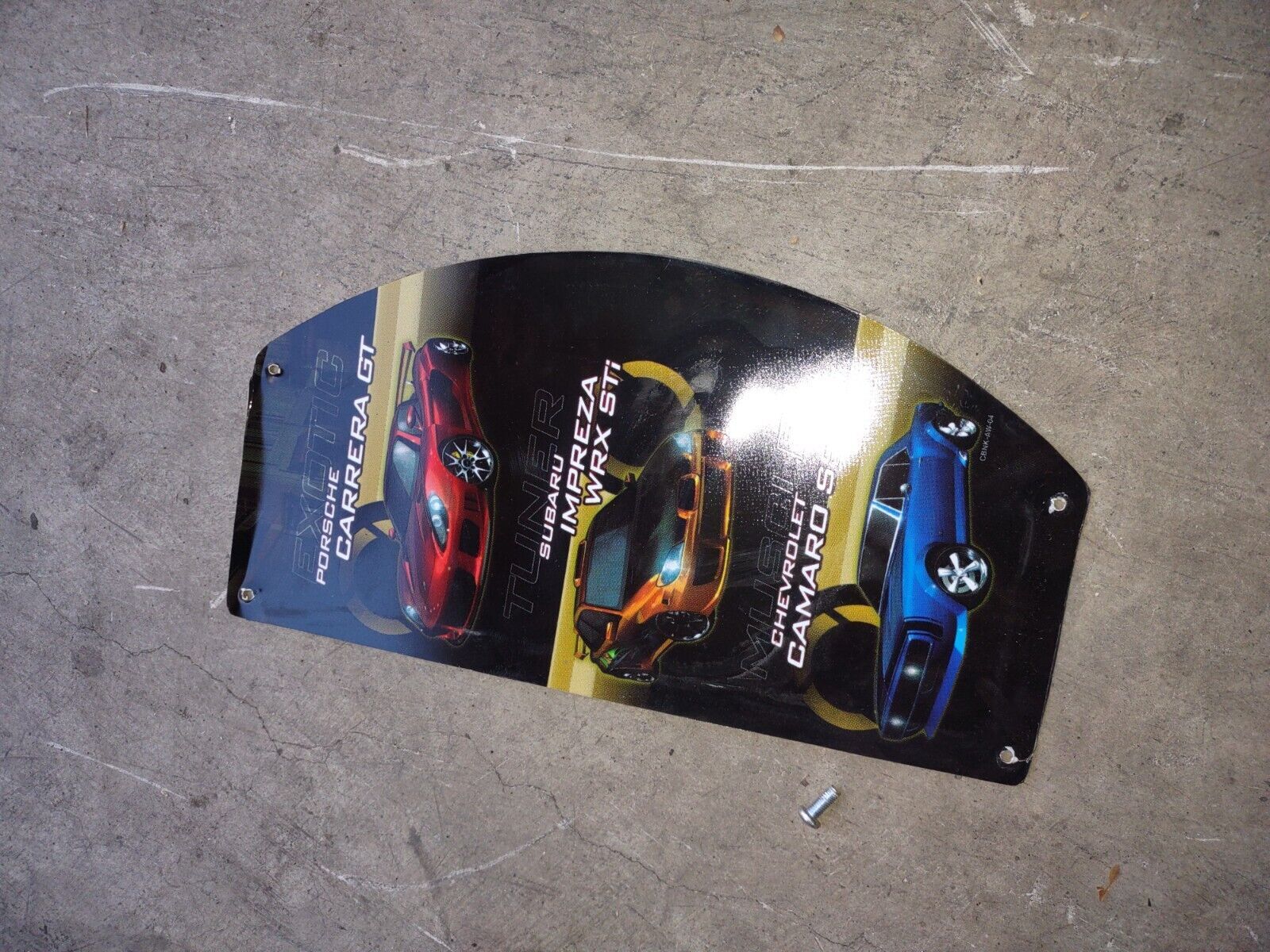 need for speed arcade monitor bezel label part #302