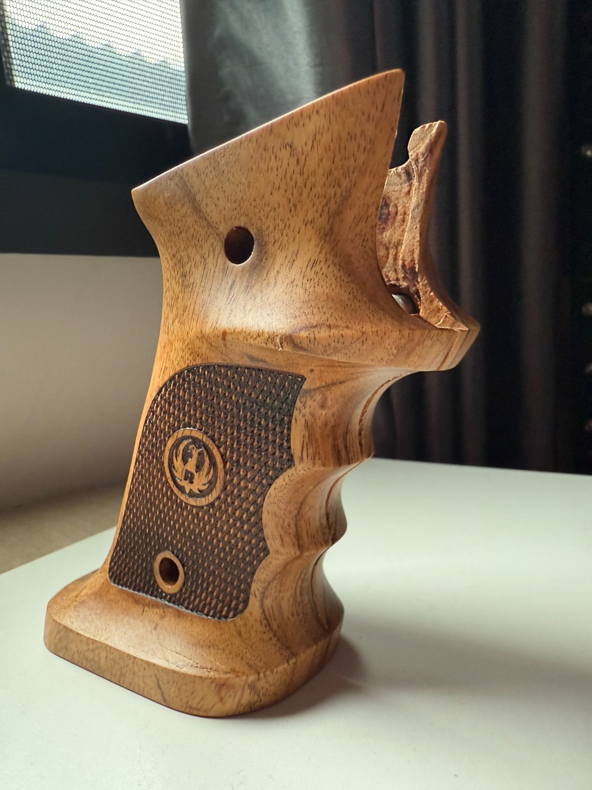 New Handcrafted Padauk Wood Grips for Ruger Mark II (ONLY), Right-Handed