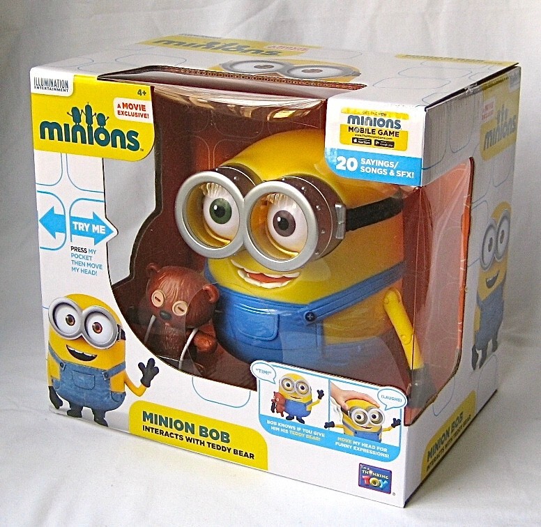 Despicable Me Minion Bob w/Teddy Bear Interactive Talking Action Figure RARE 🆕
