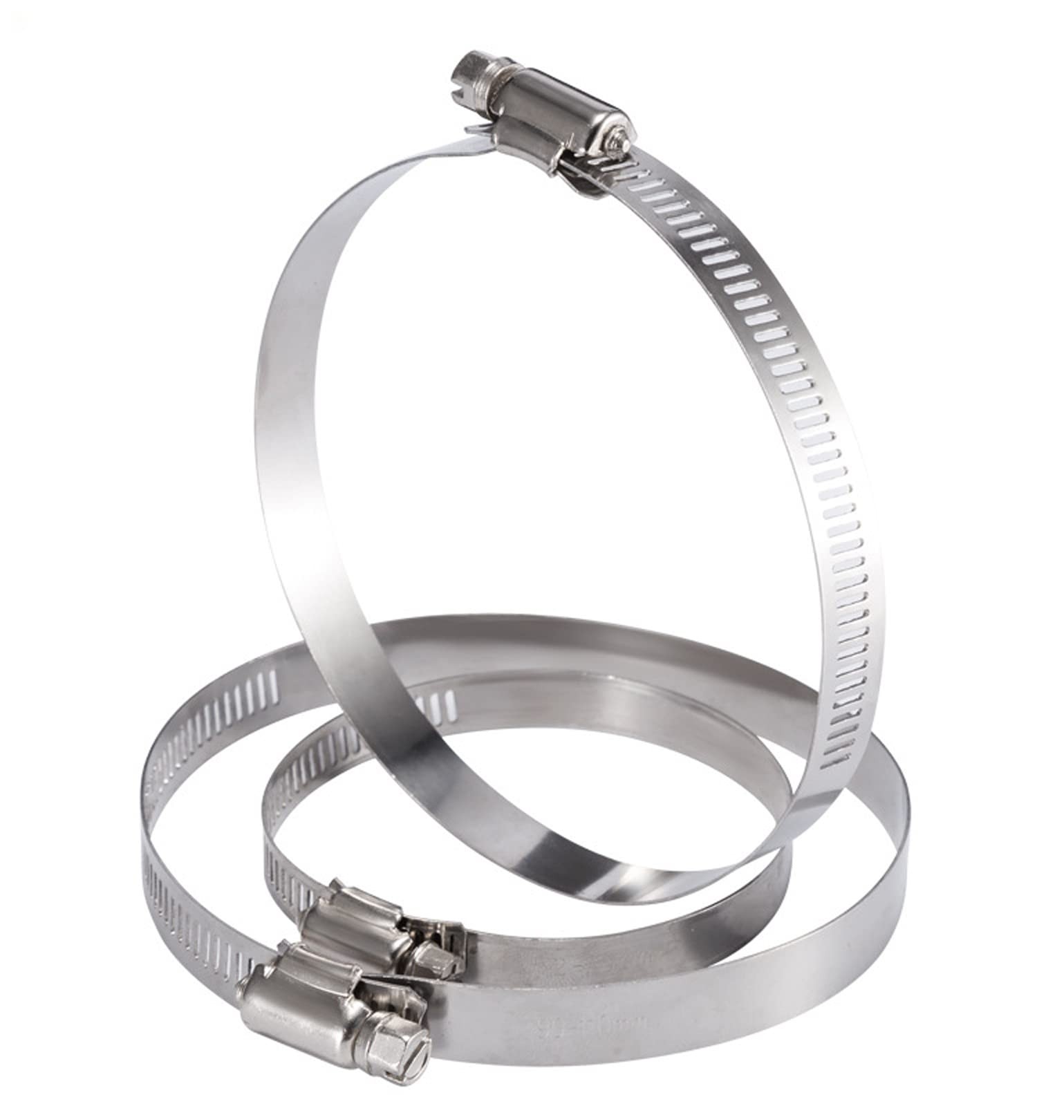 Ducting Clamps 2 PCS 6 inch Adjustable Stainless Steel Hose Clamps