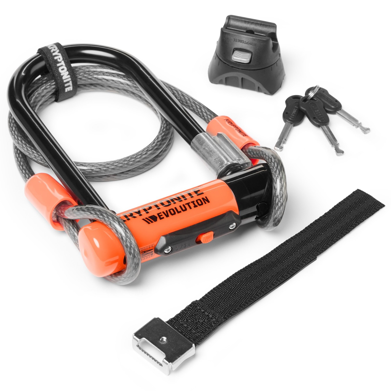 Krytonite Evolution Mini 7 U U-Lock 4' Cable Bracket Flex