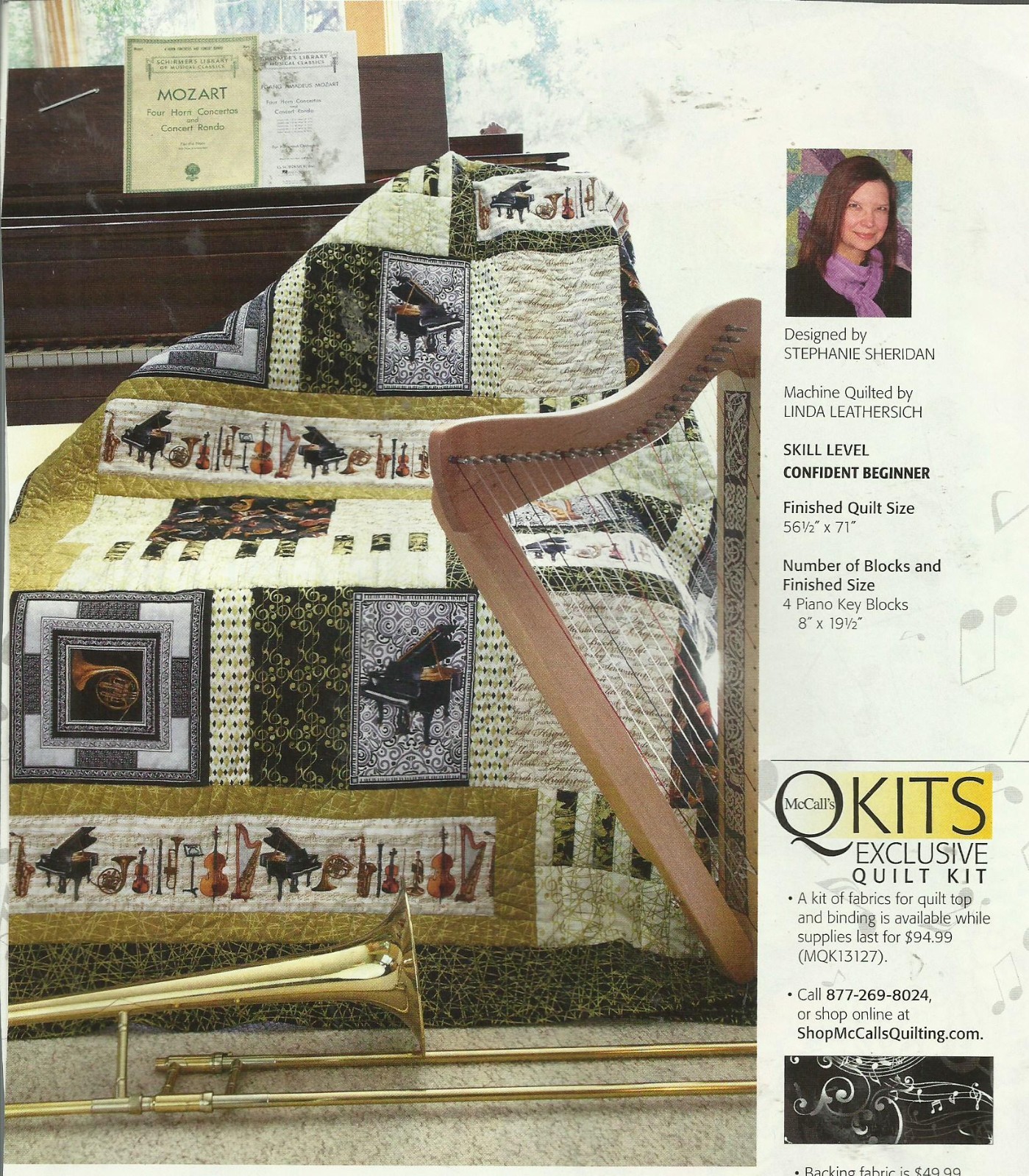 D0120 SYMPHONY IN B QUILT PATTERN/INSTRUCTIONS