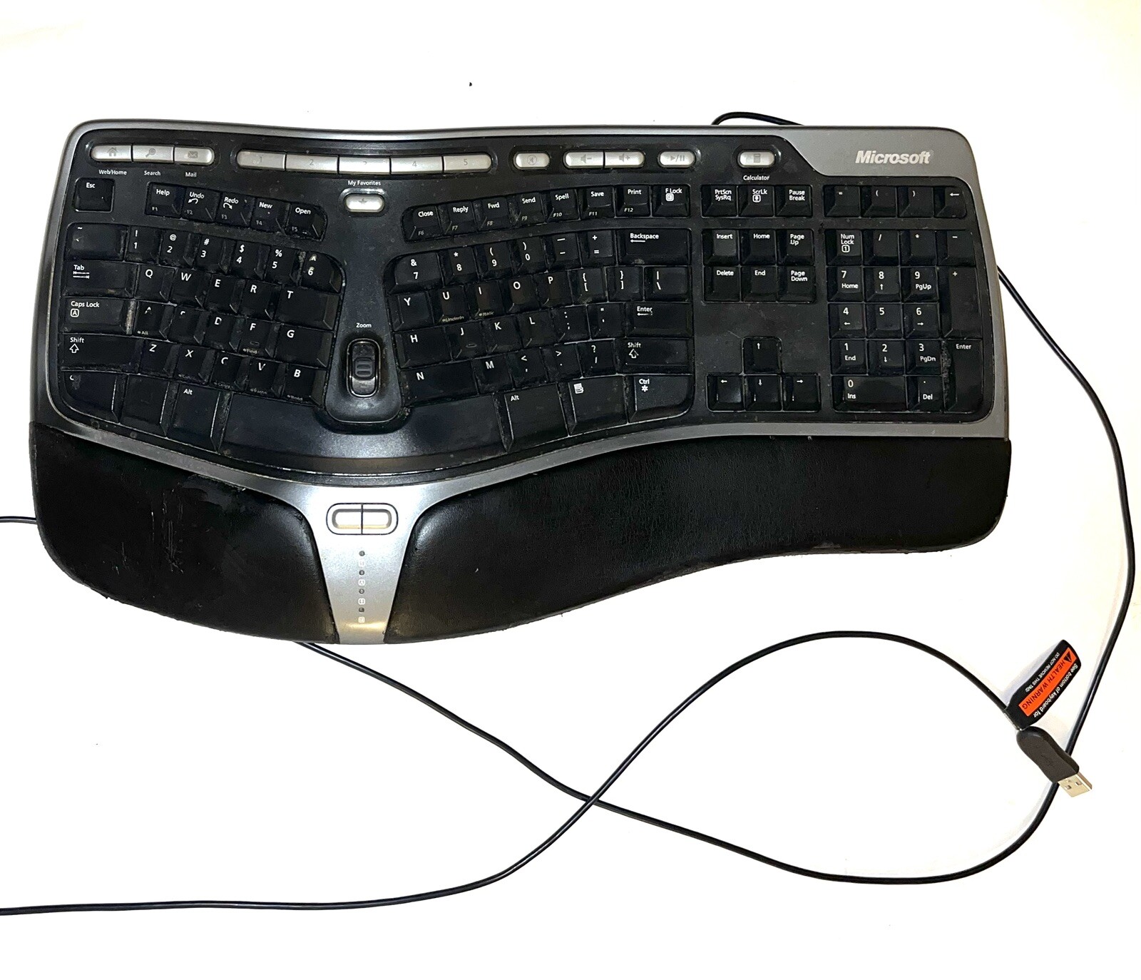 Microsoft KU-0462 Natural Ergonomic Keyboard 4000 v1.0 Tested Working