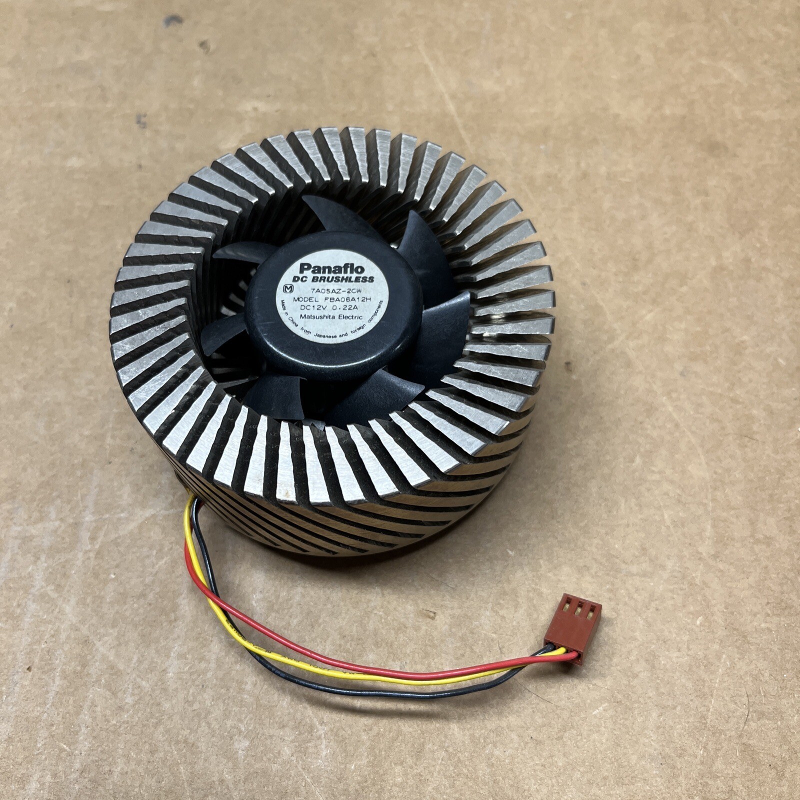 Panaflo 6025 FBA06A12H 12V 0.22A 3Wire Cooling Fans w/ HEATSINK A4200-6205 Teste