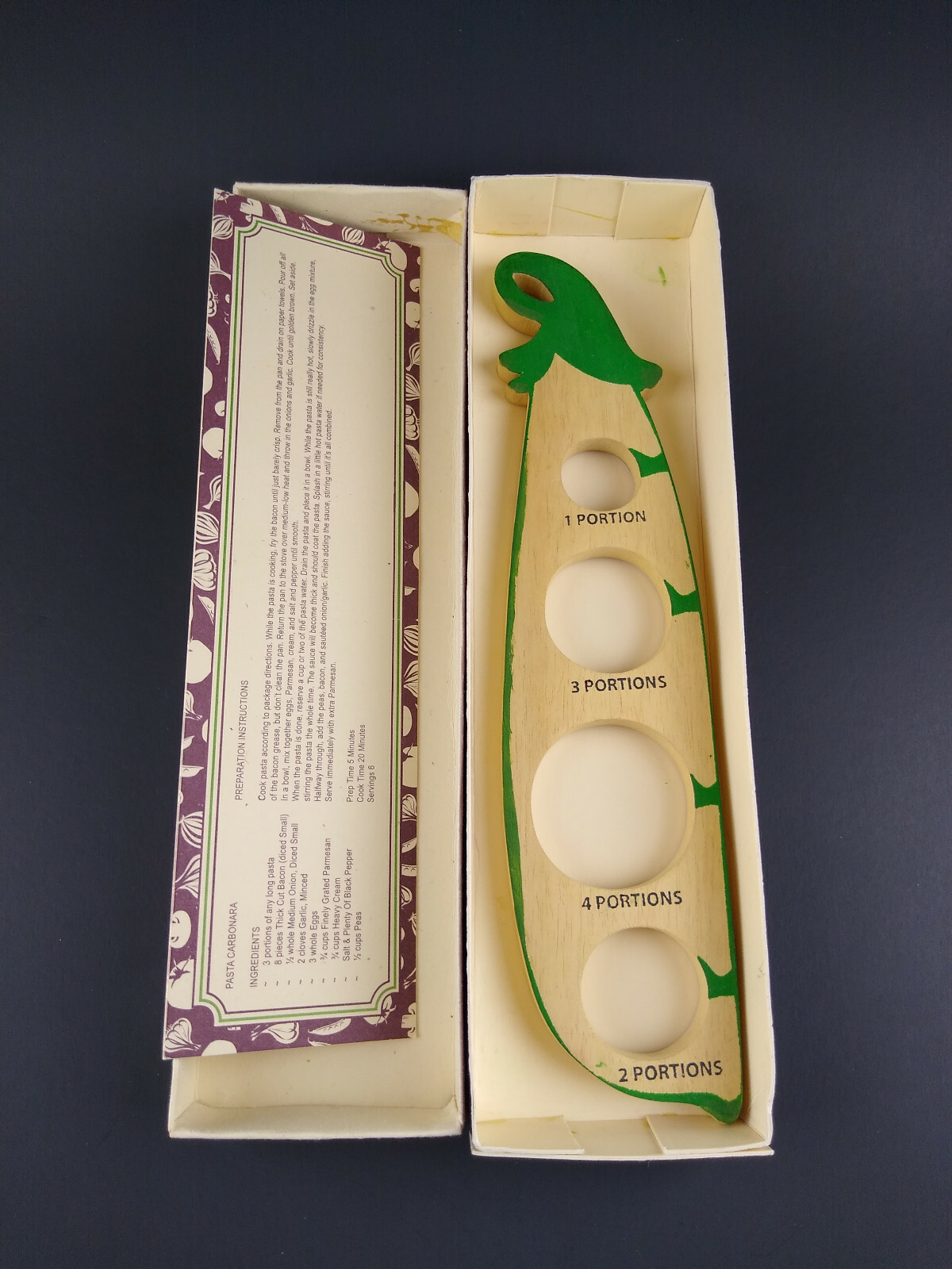 Wooden Spaghetti Portion Measurer w Box from Ten Thousand Villages