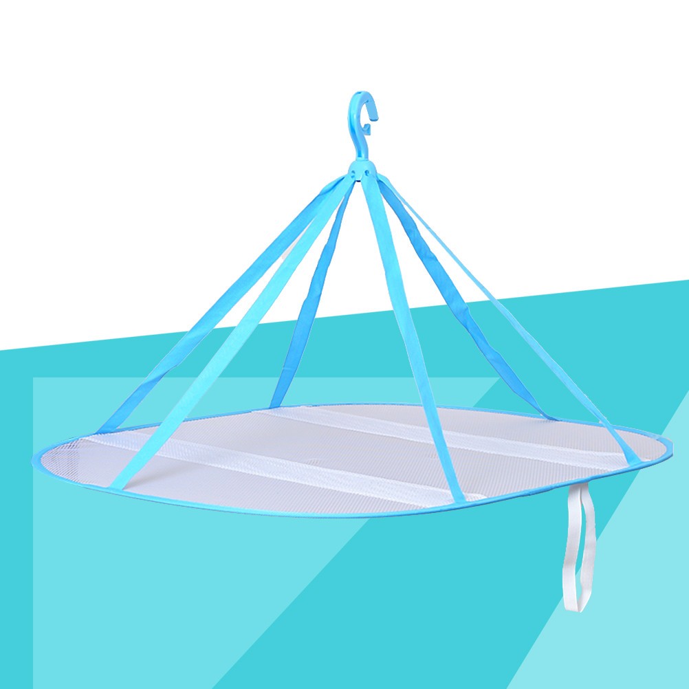 Space Saver Drying Rack Laundry Net Basket Mesh Foldable Clothes