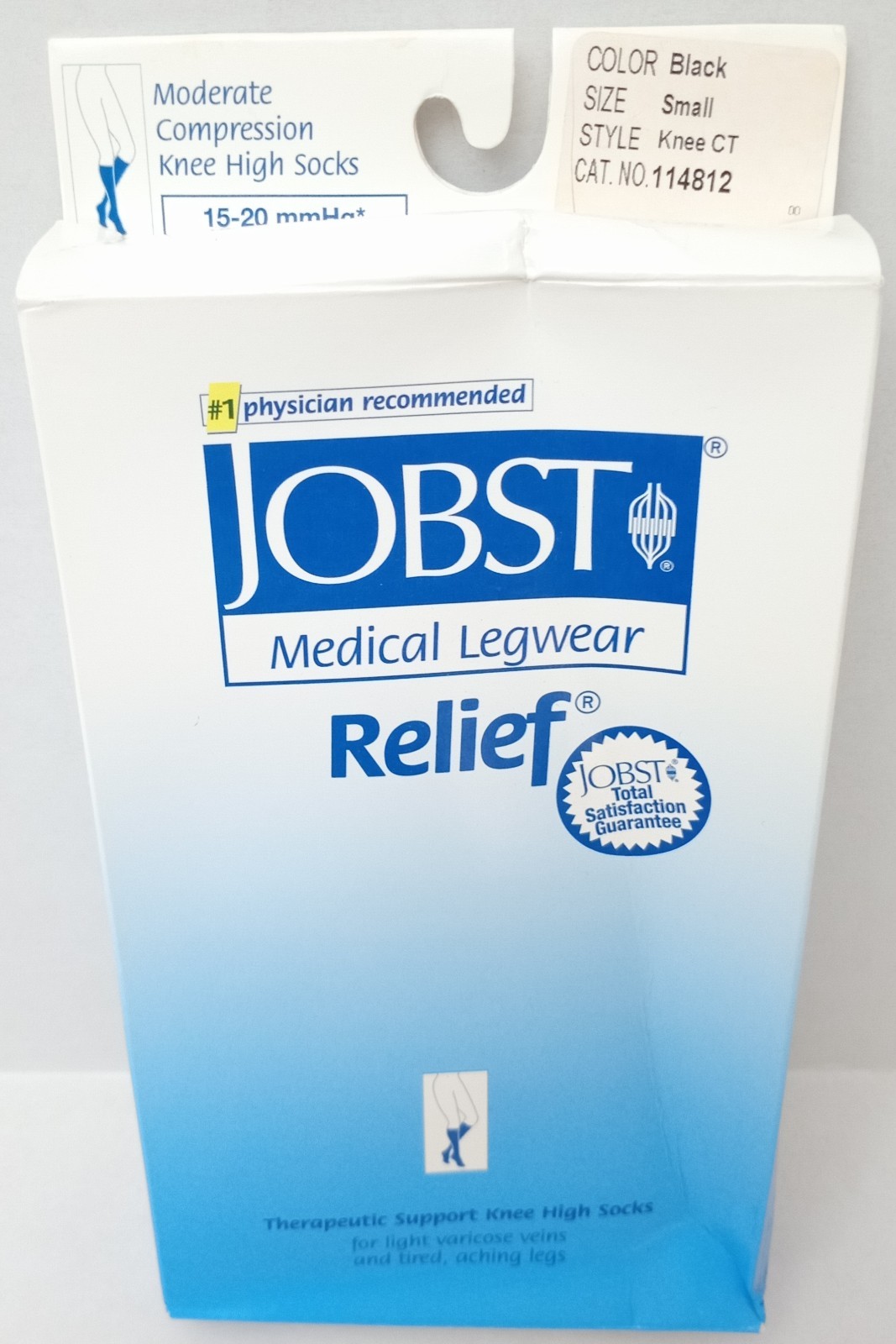 JOBST Knee High Socks 15-20mmHg Moderate Compression Black Small 114812