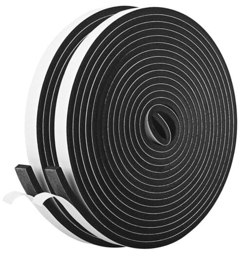Self Adhesive Foam Tape Weatherstrip 1/2In x 1/4In x 42Ft 1/2in x 1/4in x 42Ft