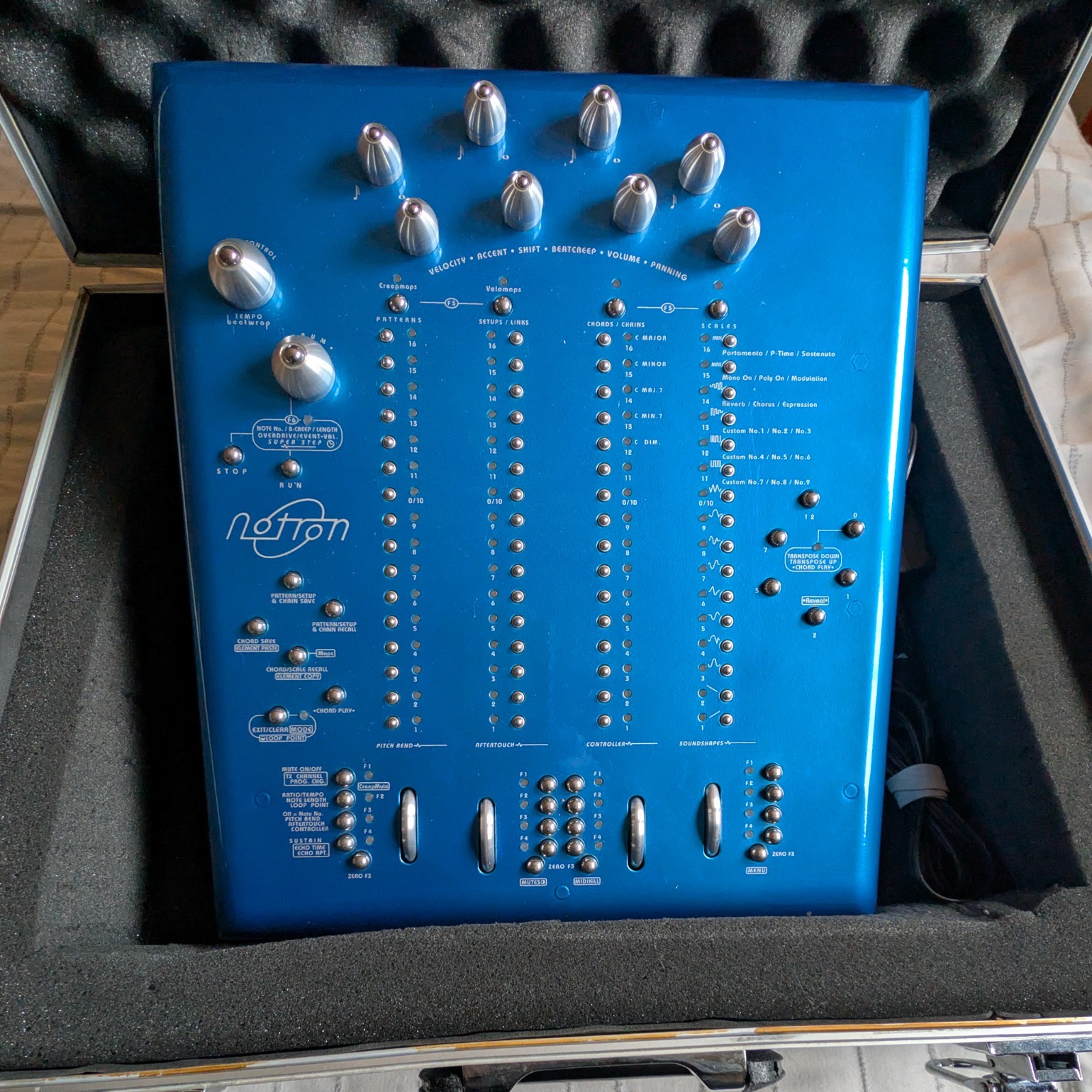 Latronic Notron MK II Blue MIDI Step Sequencer Rare w/ Spare CPU ICs