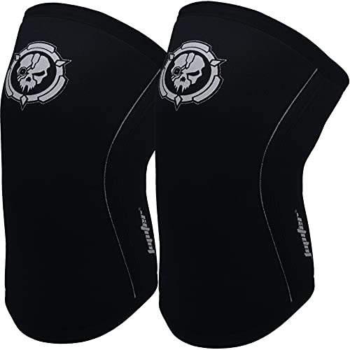 Knee Sleeves (1 Pair), 7mm Compression Knee Braces for Large Black