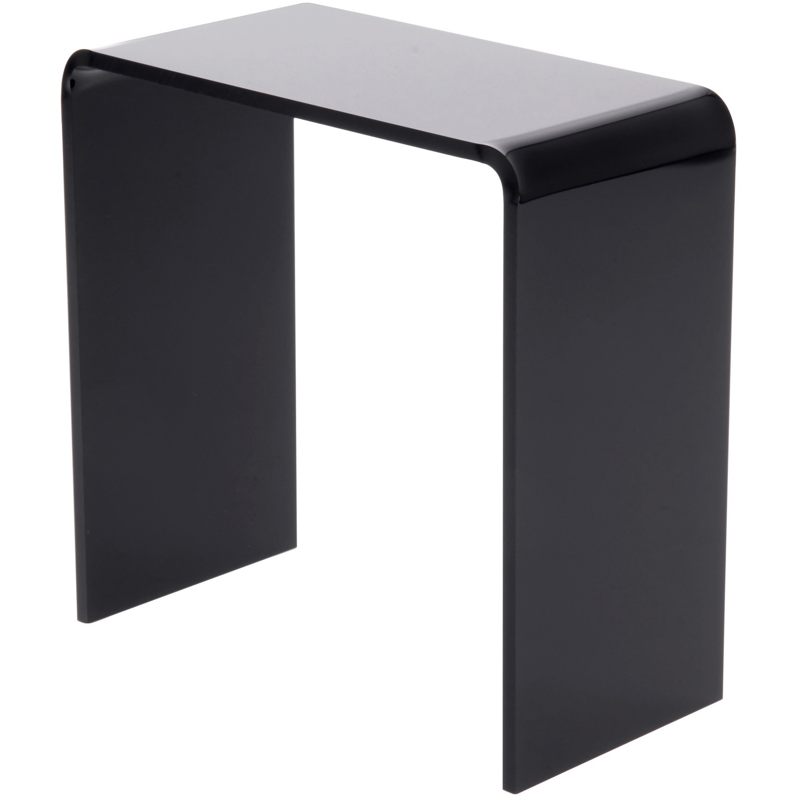 Plymor Black Acrylic Vertical Rectangular Display Riser, 6" H x 6" W x 3" D