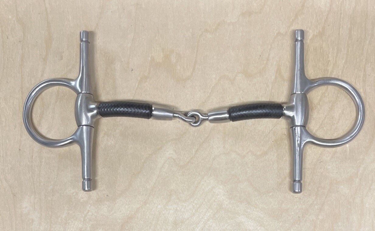 Metalab FG Clinician Full Cheek Pinchless Snaffle with Rubber Covered Bars - 6"